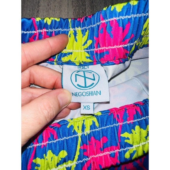 D4 Tracy Negoshian Plam Tree Shorts Women's XS Neon Pink Green Pull-on - Picture 4 of 8